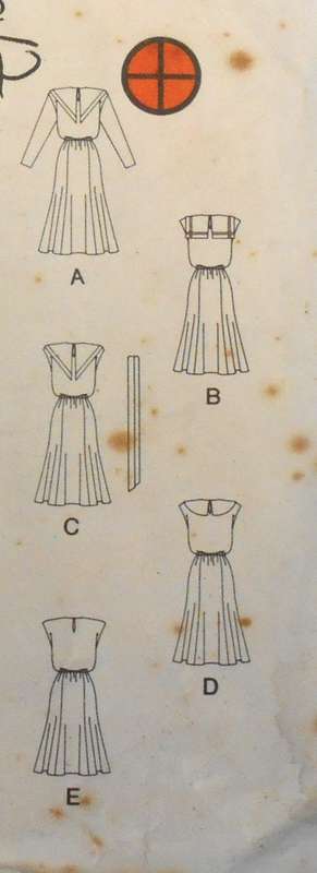 BUTTERICK 4735 PULLOVER DRESS WITH COLLAR SIZE 8-10-12 COMPLETE-CUT TO 12