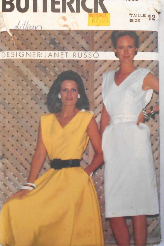 BUTTERICK 4963 SLEEVELSS DRESS SIZE 12 COMPLETE