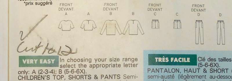 BUTTERICK 4968 GIRLS TOP-SHORTS-PANTS SIZE 5-6-6X YEARS COMPLETE-CUT TO 6 X