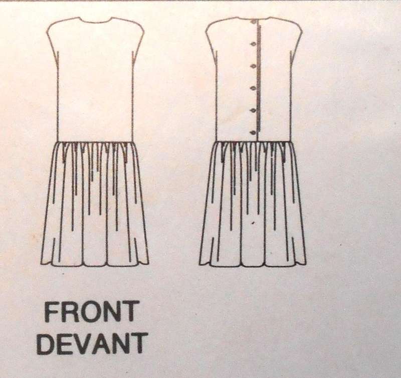 BUTTERICK 5631 DRESS WITH DROPPED WAIST BODICE SIZE 14-16-18 COMPLETE-CUT TO 18