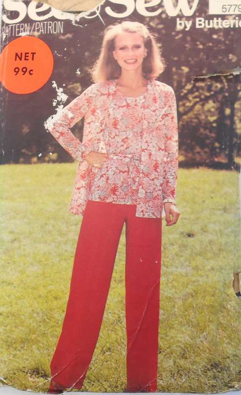 BUTTERICK 5779 JACKET-TOP-PANTS SIZE 16 COMPLETE