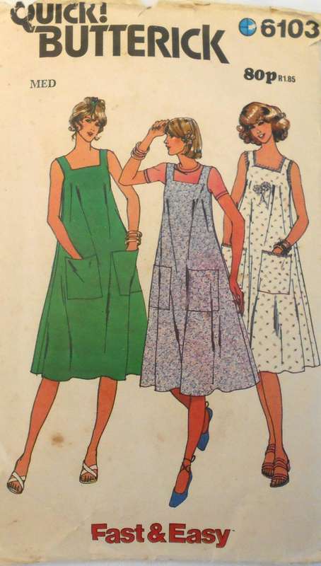 BUTTERICK 6103 SEMI FITTED FLARED DRESS SIZE MEDIUM 12-14 COMPLETE