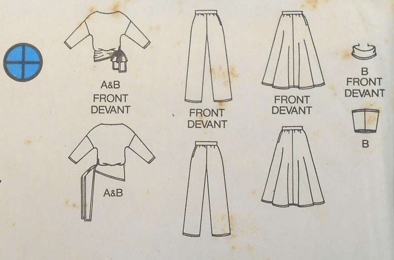 BUTTERICK 6947`TOP-SKIRT-PANTS SIZE 14-16-18 COMPLETE-UNCUT-F/FOLDED