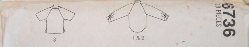 SIMPLICITY 6736 RAGLAN SLEEVE SHIRT SIZE 18 COMPLETE