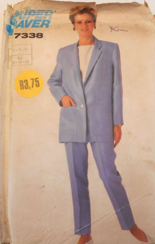 SIMPLICITY 7338 PANTS-UNLINED JACKET-PULLOVER TOP SIZE 10-12-14 COMPLETE-CUT TO 12