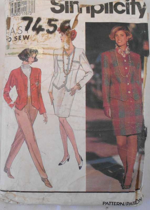 SIMPLICITY 7450 PANTS-SHIRT-LINED JACKET SIZE 8-14 COMPLETE-CUT TO 14