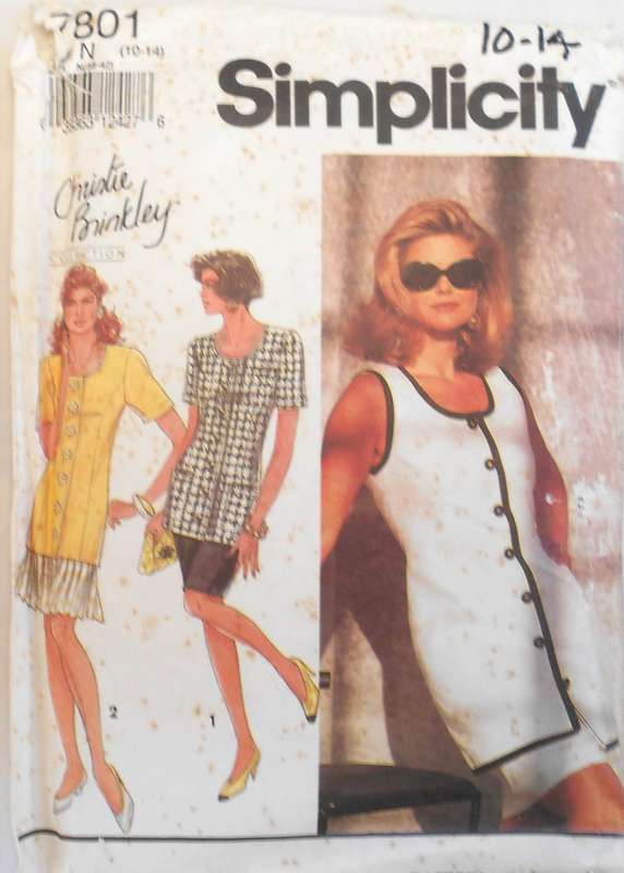SIMPLICITY 7801 TOP- NO SKIRT PATTERN SIZE 10-14 -COMPLETE-CUT TO 14