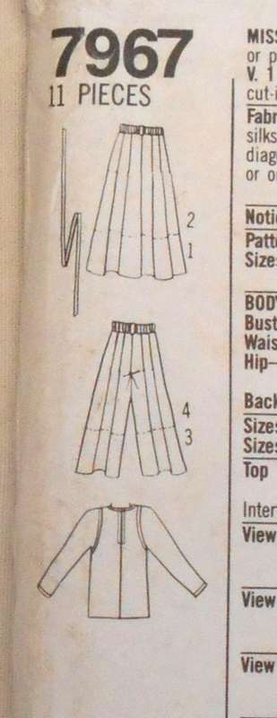 SIMPLICITY 7967 SKIRT-SPLIT SKIRT IN TWO LENGTHS & TOP SIZE 6-10 COMPLETE-UNCUT-F/FOLDED