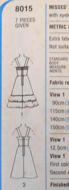 SIMPLICITY 8015 DRESS OR PINAFORE SIZE 10 BUST 83 CM COMPLETE-UNCUT-F/FOLDED