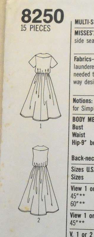 SIMPLICITY 8250 FRONT BUTTON DRESS SIZE 6-16 COMPLETE-CUT TO 16