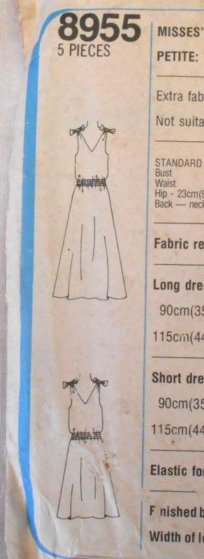 SIMPLICITY 8955 PULLOVER DRESS SIZE 10 BUST 83 CM COMPLETE