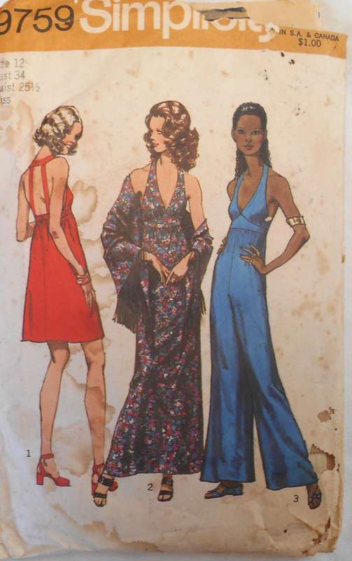 SIMPLICITY 9759 DRESS-PANTSDRESS-SHAWL SIZE 12 BUST 34 COMPLETE
