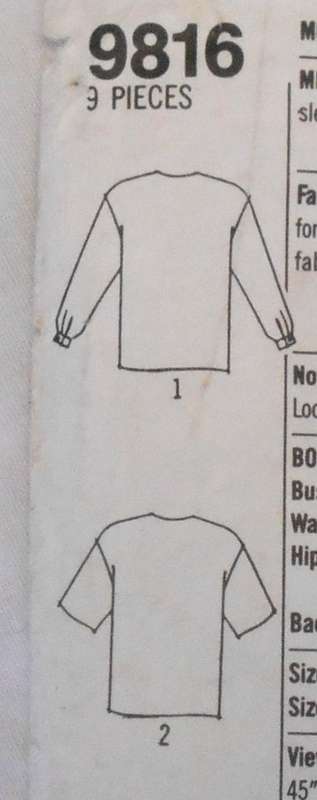 SIMPLICITY 9816 BLOUSES SIZE 10-20 COMPLETE-CUT TO 14