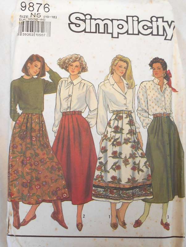 SIMPLICITY 9876 PLEATED SKIRTS SIZE 10-18 COMPLETE-UNCUT-F/FOLDED