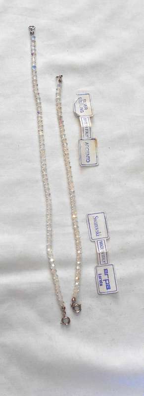 SWAROVSKI CRYSTAL MATCHING BRACELET & ANKLE CHAIN