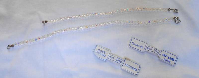 SWAROVSKI CRYSTAL MATCHING BRACELET & ANKLE CHAIN
