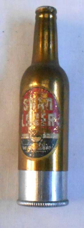 STUNNING MINIATURE SWAN LAGER BOTTLE WITH LIGHTER INSIDE BOTTLE