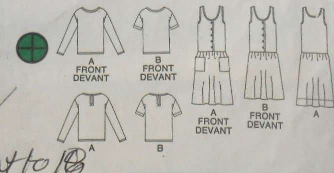 BUTTERICK 4806 PINAFORE & TOP SIZE 14-16-18 COMPLETE-CUT TO 18