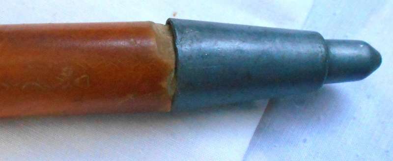 ORIGINAL PYRENEES WALKING STICK, WITH STEEL POINT, ROUND HANDLE AND WRIST BAND