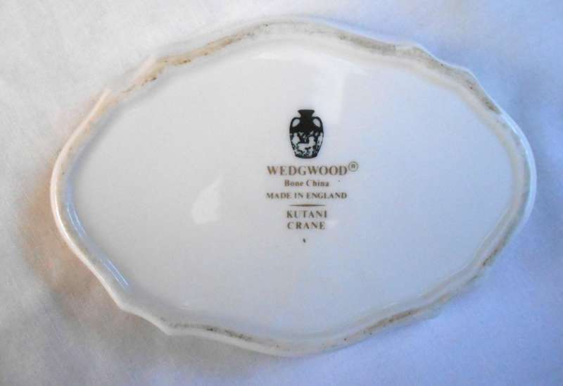 WEDGWOOD OVAL "KUTANI CRANE" BONE CHINA TRICKET DISH-MADE IN ENGLAND