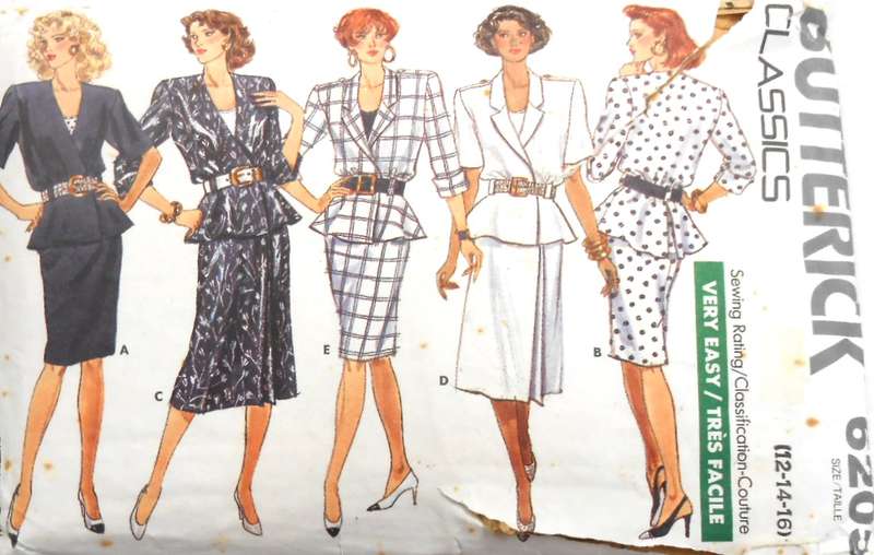 BUTTERICK 6205 TOP-TANK TOP- SKIRT SIZE 12-14-16-COMPLETE-CUT TO 14
