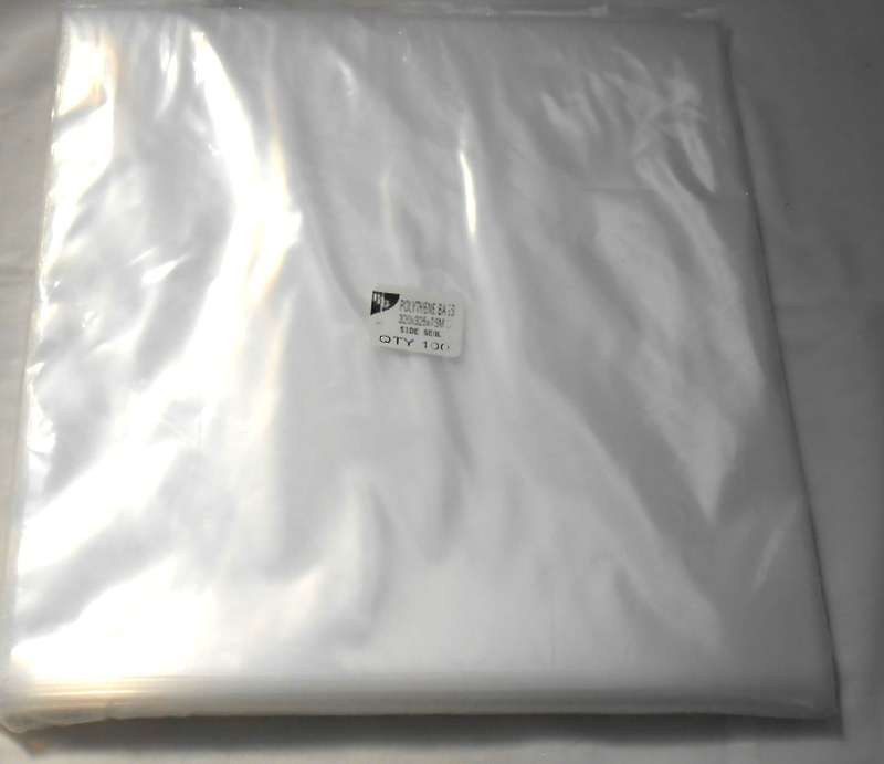 100 PACK OUTER PROTECTIVE VINYL SLEEVES for 12 inch VINYL 75 micron 32.5 x 33.5 cm