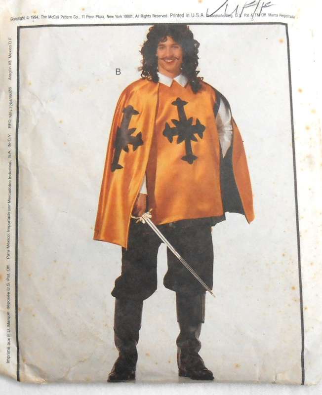McCALLS COSTUMES 7282 - HALLOWEEN NITE - SIZE 3-4 YEARS COMPLETE-UNCUT-F/FOLDED