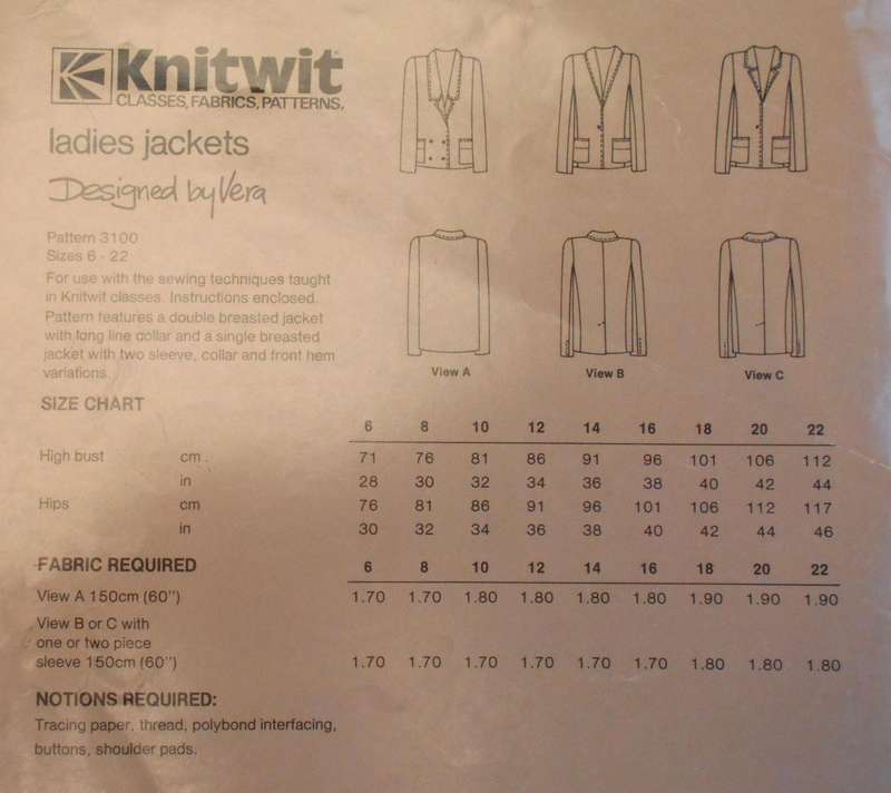 KNITWIT 3100 LADIES JACKETS SIZES 6-22