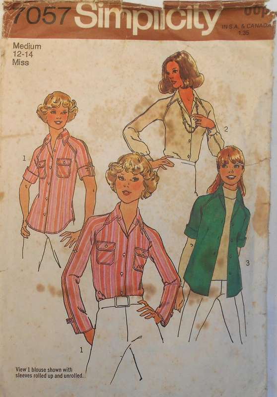 SIMPLICITY 7057 SHIRTS SIZE MEDIUM 12-14-COMPLETE