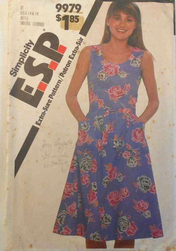 SIMPLICITY 9979 FITTED SUNDRESS SIZE12-14-16 COMPLETE-CUT TO 16