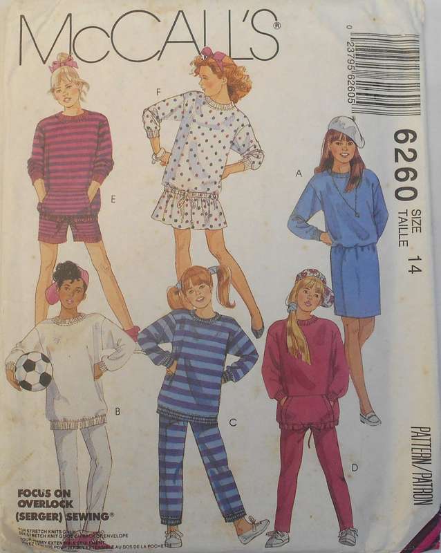 McCALLS 6260 GIRLS DRESS-TOP-SKIRT-PANTS-SHORTS SIZE 14 YEARS COMPLETE-UNCUT-F/FOLDED