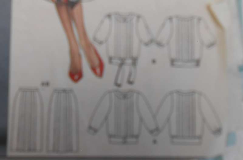 BURDA 6232 TOP & SKIRT SIZE 10-48 COMPLETE CUT TO 10