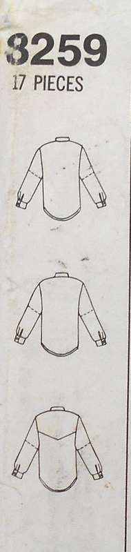 SIMPLICITY 8259 SHIRTS WITH FRONT FEATURE SIZE-16-22 --OMPLETE-UNCUT-F/FOLDED