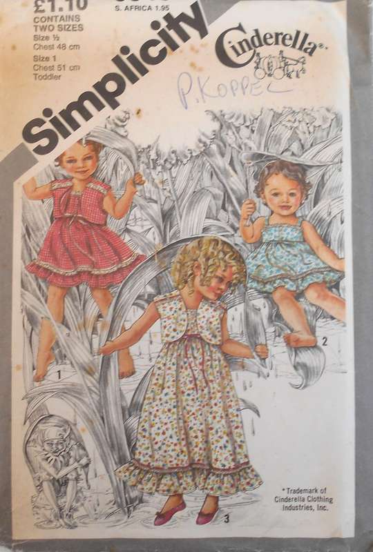 SIMPLICITY 9940 TODDLERS SUNDRESS IN 2 LENTHS & SELF LINED JACKET SIZES 6 MONTHS-1 YEAR -COMPLETE