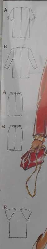 BURDA 4506 LONG JACKET/TOP & SKIRT SIZES 18-20-22-24-26-28 COMPLETE-CUT TO 28