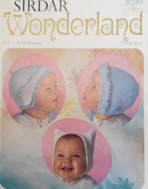 SIDAR 3081  BABY BONNETS& HELMET 3/6 MONTHS - 6/12 MONTHS