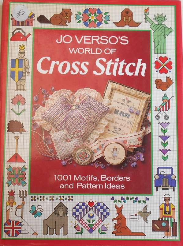 JO VERSO'S WORLD OF CROSS STITCH-132 PAGE HARD COVER WITH DUST JACKET