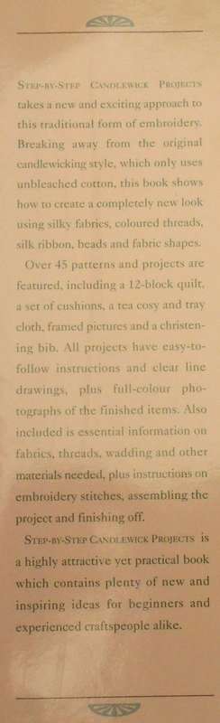 STEP BY STEP CANDLEWICK PROJECTSY-DI VAN NIEKERK-100 PAGE HARD COVER WITH DUST JACKET