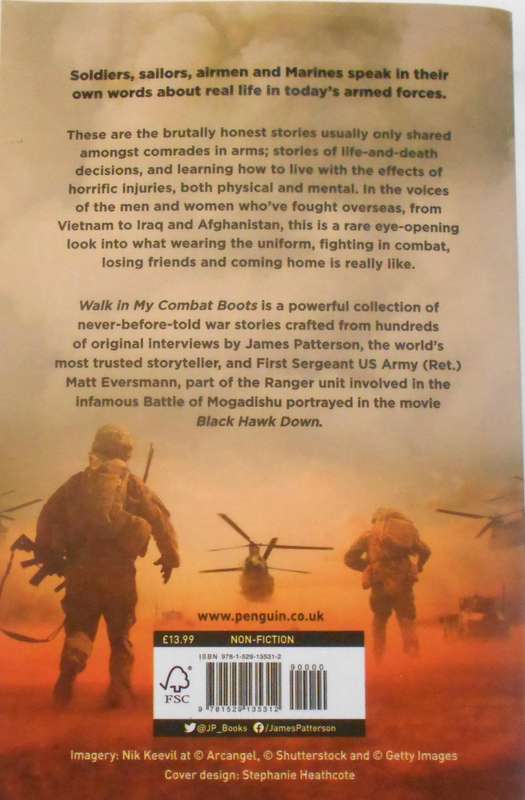 JAMES PATTERSON & MATT EVERSHAM-WALK IN MY COMBAT BOOTS-LARGE PAPERBACK