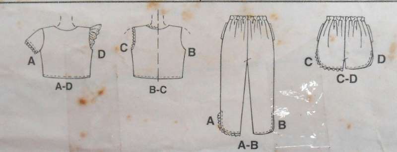 McCALLS 8226 GIRLS TOPS-PULL ON PANTS-SHORTS SIZE 10-12-14 YEARS COMPLETE-CUT TO 14