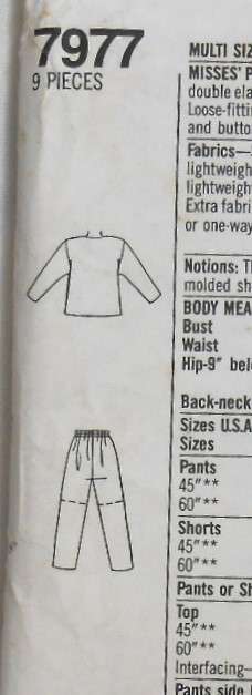 SIMPLICITY 7977 PANTS-SHORTS-TOP SIZE 6-18 COMPLETE-UNCUT-F/FOLDED