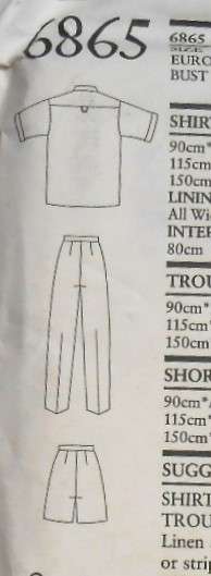 NEW LOOK PATTERNS 6865 SHIRT-PANTS-SHORTS SIZES 8-18 COMPLETE-UNCUT-F/FOLDED