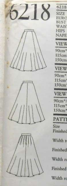 NEW LOOK PATTERNS 6218 SET OF SKIRTS SIZES 8-18 COMPLETE-UNCUT-F/FOLDED