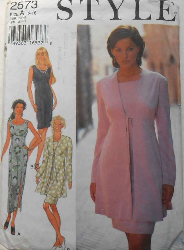STYLE 2573 DRESS & TIE LONG JACKET SIZE 6-16 - ONLY JACKET SUPPLIED SIZE 10