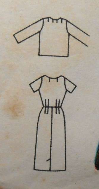 VINTAGE BUTTERICK 3255 DRESS & JACKET SIZE 16 1/2 BUST 37 COMPLETE-UNCUT-F/FOLDED