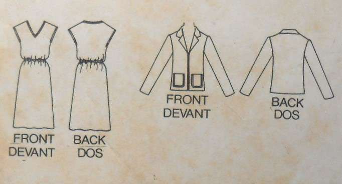 BUTTERICK 3617 DRESS & JACKET SIZE 14 COMPLETE-PART CUT