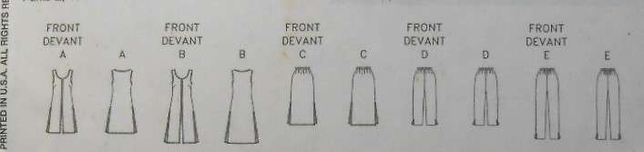 BUTTERICK B4523 TUNIC-SKIRT-PANTS SIZE XS-S-M (4-14) COMPLETE-CUT TO MEDIUM 12-14