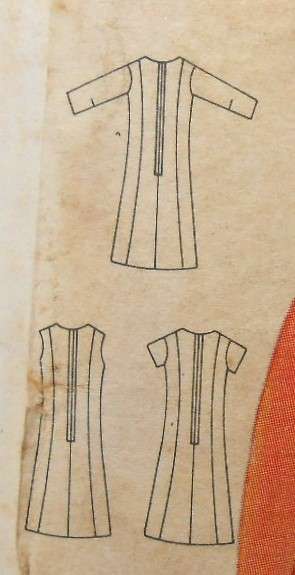 VINTAGE BUTTERICK 4970 ONE PIECE DRESS SIZE 14 1/2 BUST 37 COMPLETE SUPPLIED IN ENVELOPE