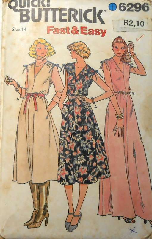 BUTTERICK 6296 DRESS OR PINAFORE SIZE 14 COMPLETE