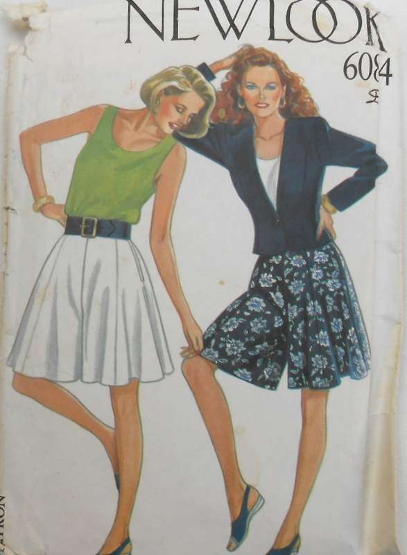 NEW LOOK PATTERNS 6084 JACKET-CULOTTES SIZES 8-18 COMPLETE-UNCUT TO 18